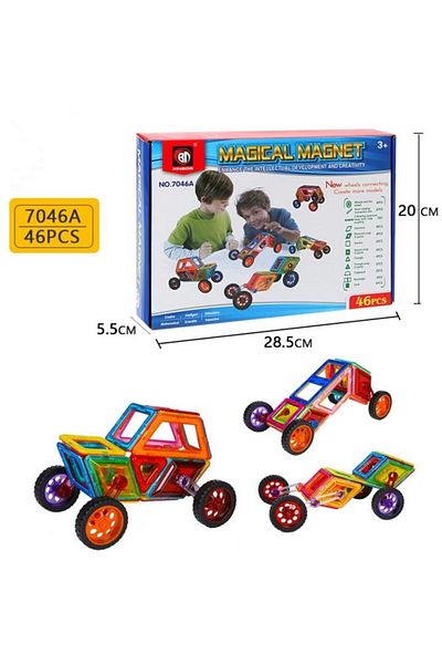 IDL IDL Transformer Construction Play Set with 46 magnetic pieces with the possibility of joining that can create