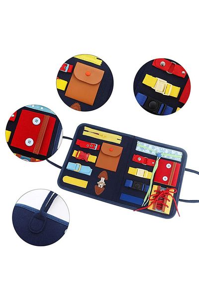OEM Sensory book bag for children 1-5 years old, made of felt, with 14 activities, 45x28 cm