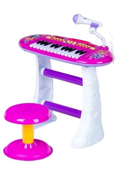 ideal STORE Electronic Organ with Microphone and Stool idealSTORE, Pink Hanna Singer, Dimensions 41 x 48 x 24 cm, A