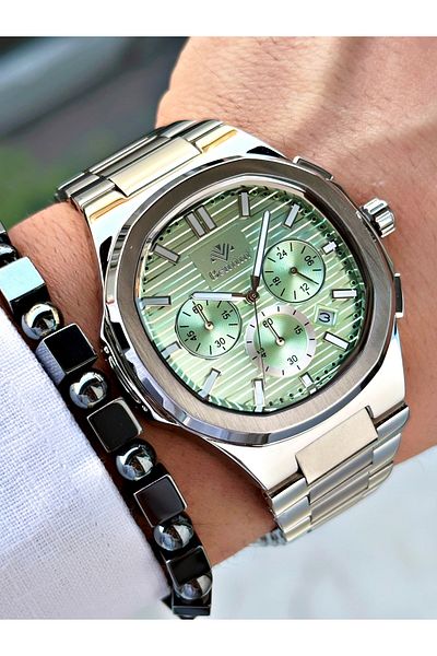 Bentini Men's Wrist Watch – Functional, Steel Band, Waterproof, 2-Year Warranty