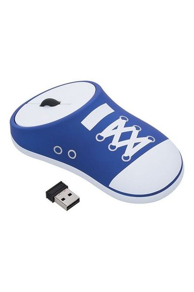 Generic Wireless Rechargeable Sneaker Mouse Blue/White