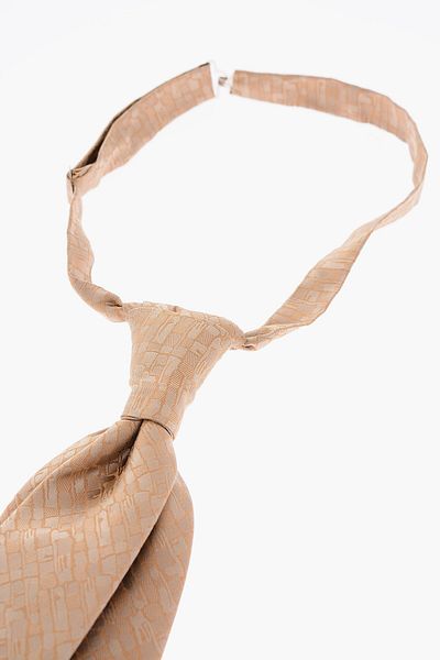 Corneliani Solid Color Silk Tie With Adjustable Collar