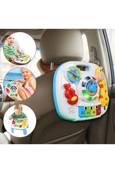 İSP Musical Giraffe interactive activity table for babies with sounds, lights, piano keys and di