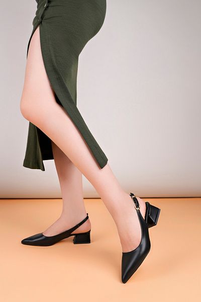 Luis Toronto Lt111 Skin Black Women's 4 cm Heeled Shoes