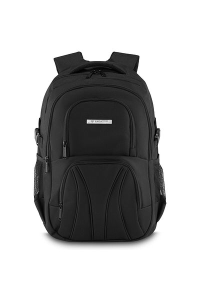 zagatto Rucsac școlar, negru, buzunar pentru laptop de 17”, impermeabil, 7 buzunare, 40x33x17 cm, 23L, ZG868