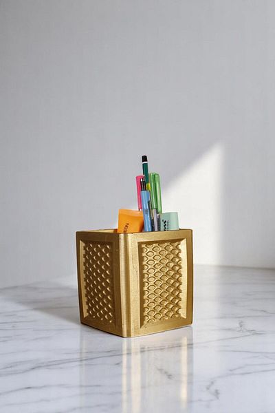 Evene Θήκη για στυλό Επιτραπέζια θήκη για στυλό Organizer Θήκη για στυλό Χρυσό Χρώμα Μοντέλο 86