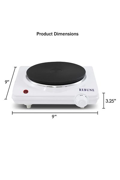 rebune Electric Cooker with Single Plate - 1500W - Silver - RE-4-012