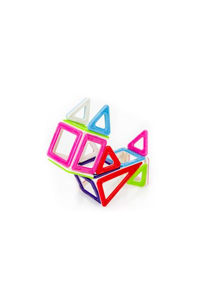 ideal STORE IdealStore Blocks Magnetik Building Set, 37 Multicolored Pieces, Stimulate Imagination and Create