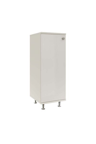 haaus.ro Corp Baie Zaria, 1 Usa, Alb lucios/Alb, MDF, L 30 x l 35 x H 85 cm