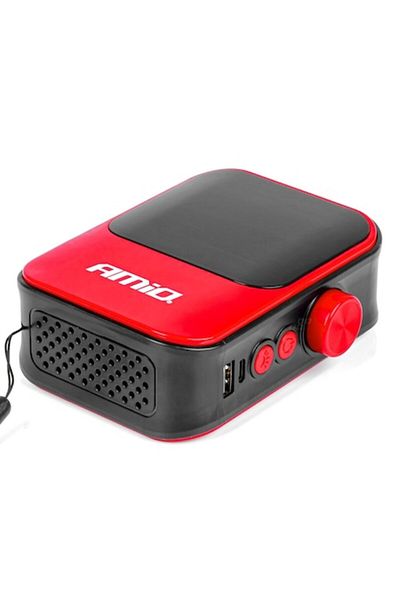 AMIO Compresor auto portabil 40W baterie incorporata 2000mAh, Rosu