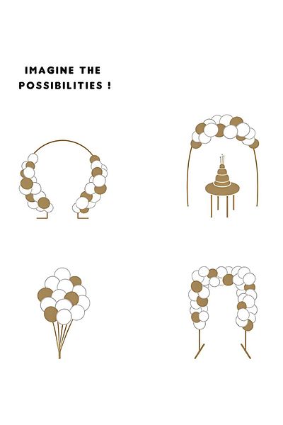 ideal STORE idealSTORE Balloon Garland, Dimensions 200 cm, Includes 60 Balloons in Two Colors, Latex, Ban