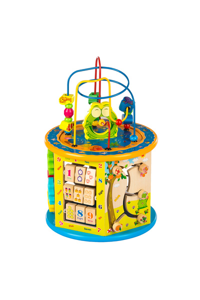 kinderplay Πολυλειτουργικό, διαδραστικό και εκπαιδευτικό ξύλινο παιχνίδι, 8 τρόποι παιχνιδιού Kinderplay GS0008