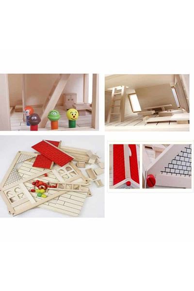 OEM Wooden dollhouse, 37 cm