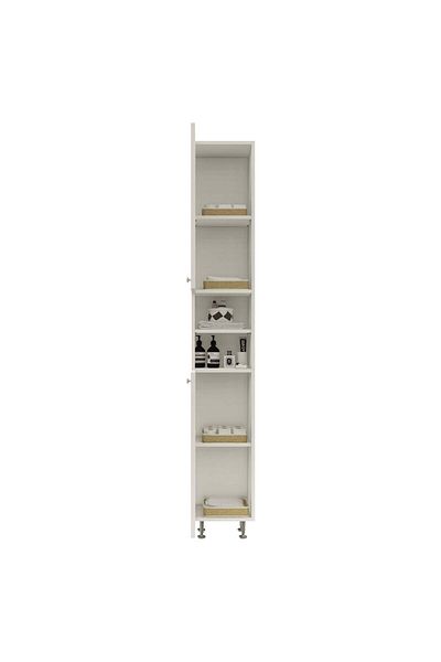 haaus.ro Soldat Baie Zaria, 2 Usi, Alb lucios/Alb, MDF, L 30 x l 27 x H 190 cm