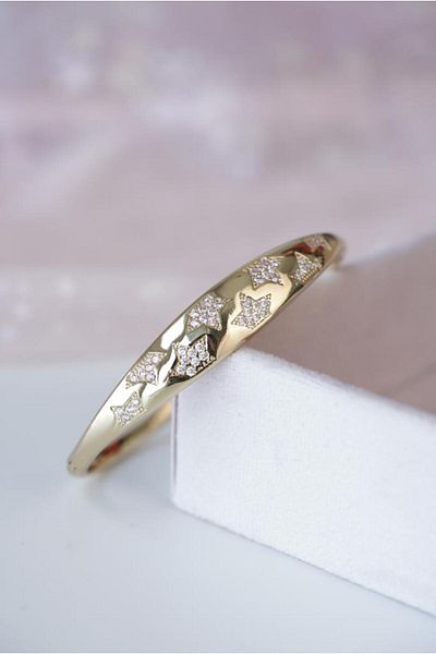 AŞIK ACCESSORIES Stoned Star Handcuff Bracelet
