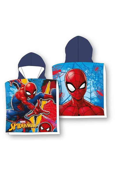 SPIDERMAN Children's bath towel, poncho type, 100% cotton, multicolor, 55x110 cm, So fun, Spiderman
