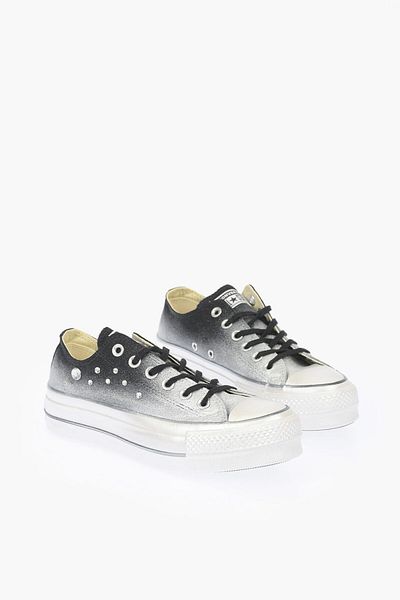 converse 4Cm Glittered Sneakers With Platform