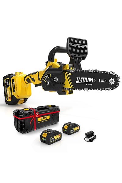OEM 8 inch cordless chainsaw, brushless electric motor, 21V, 2 batteries 3.0Ah, Imoum Live
