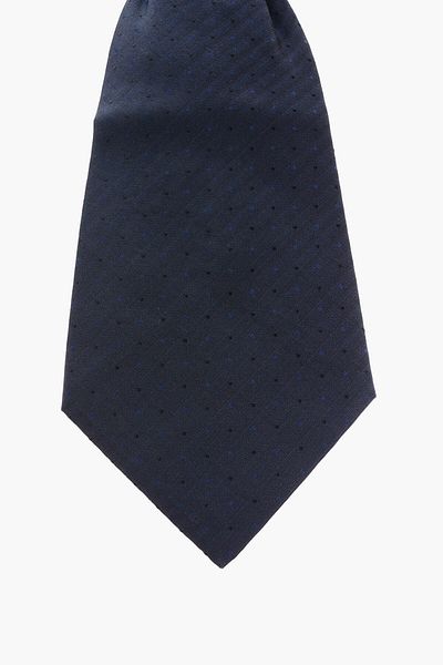 Corneliani Cravată Ascot din mătase cu buline