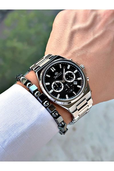 Bentini Men's Wrist Watch – Functional, Steel Band, Waterproof, 2-Year Warranty