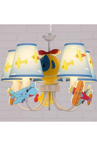 Siera P-865 Boys Airplane Chandelier