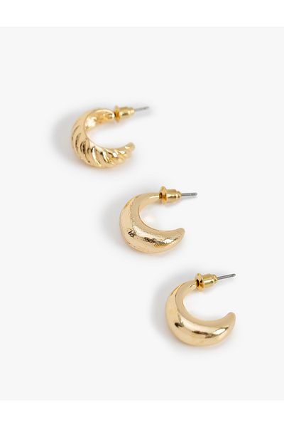 Koton Set of 3 Thick Hoop Earrings