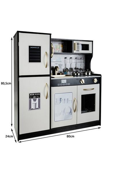 KRUZZEL Multifunctional children's kitchen, made of wood, Kruzzel, 16806, with lights