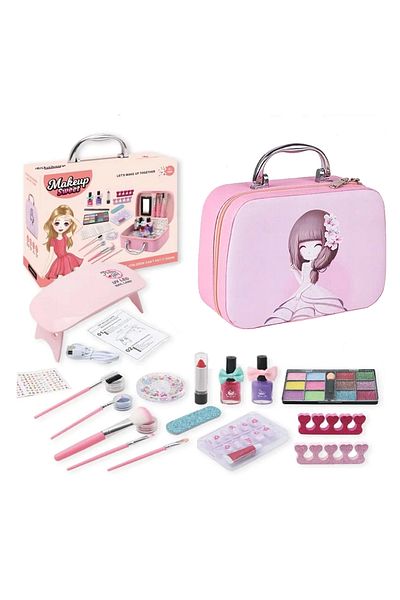 darklove Make up kit set for children + 3 years, Darklove, With nail drying lamp, lipsticks, nail polishes,