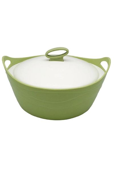 BASURRAH 3-Piece Green Food Container Set – 2.5L, 3.5L & 5L Insulated Hot & Cold Food Servers