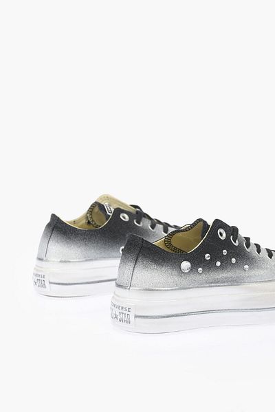 converse 4Cm Glittered Sneakers With Platform