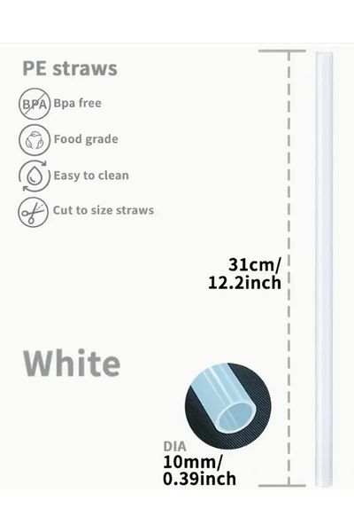 Buycobox 1 Piece Stanl. 40/30 oz Tumb. Colorful Glitter Replacement Straw for Thermos, 30 cm Length / 9 mm Diameter