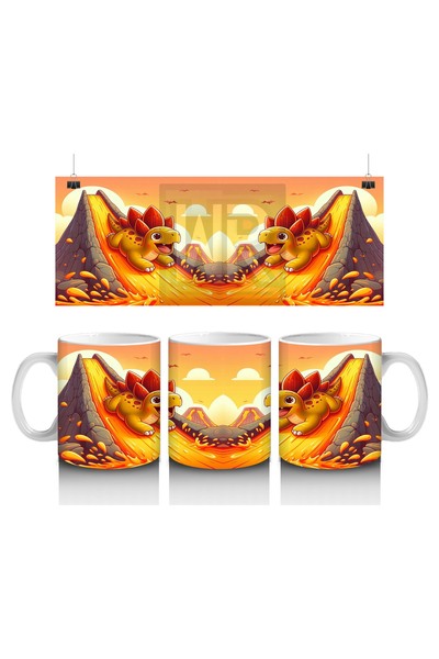 Wisdom Rain كوب على شكل ديناصور معزز للتزلج على المنحدرات الحمم البركانية يحب...