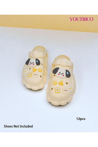 Youtrico 12pcs Cheese Cookie And Sweaty Dog Jibbitz Charms For Crocs - Slipper Ornament