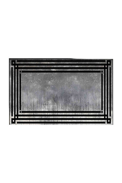 Exporgin Schwarzer Eck-3D-Digitaldruck, rutschfester Bodenteppich