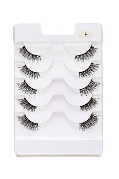 Gold Beauty Doğal Gönrümlü Takma Kirpik 5li Set 4D-B