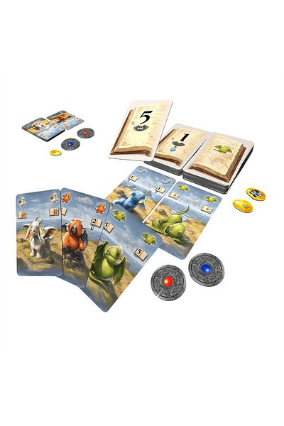 ideal STORE Board Game - Dragon Guardians idealSTORE, Includes 123 Dragon Cards, 45 Amulet Pieces,