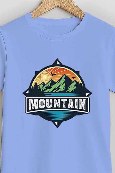 peki baby&kids Tricou pentru băiat din bumbac pieptănat Busola Mountain Printed 19558