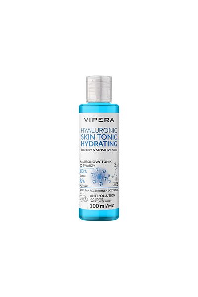 Vipera Tonic Hidratant cu Acid Hialuronic Vipera pentru toate tipurile de piele, 100 ml