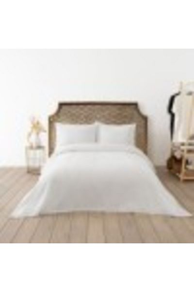 DC Home Duvet cover 200x220cm and 2 pillowcases with honeycomb texture, Waffle Alba