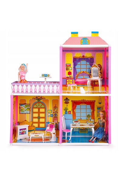 ideal STORE idealSTORE Glamour Lady's Villa Dollhouse, 110 elements, Accessorized with 2 chic dolls, Conti
