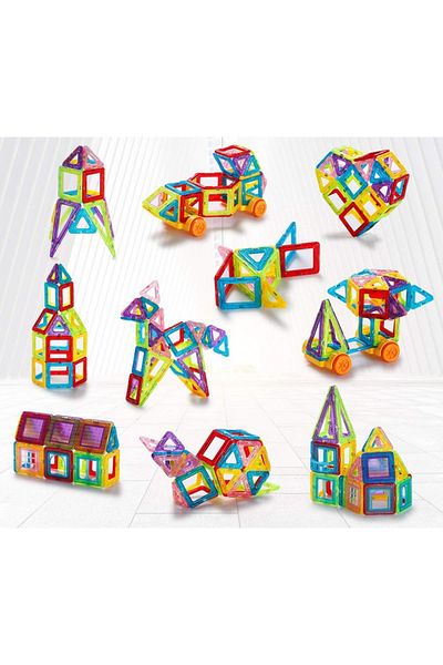 ideal STORE IdealStore 3D Magnetic Fun Intelligent Construction Set, 44 Multicolored Pieces, Educational-Creative