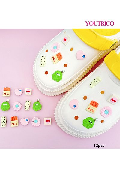 Youtrico 12pcs Summer Kawaii Jibbitz Charms For Crocs - Slipper Ornament