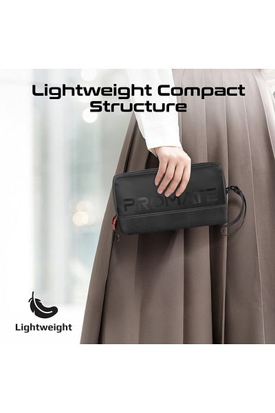 Promate Lightweight bag for organizing essential tech gear, has multiple pockets and is water resistant.