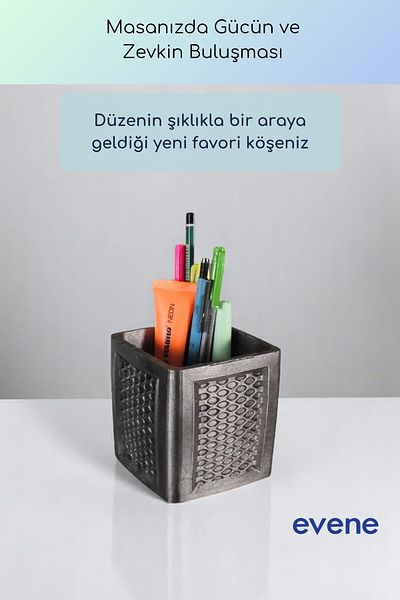 Evene Suport stilou Suport stilou de birou Organizator Suport stilou Argintiu Culoare antică Model 86