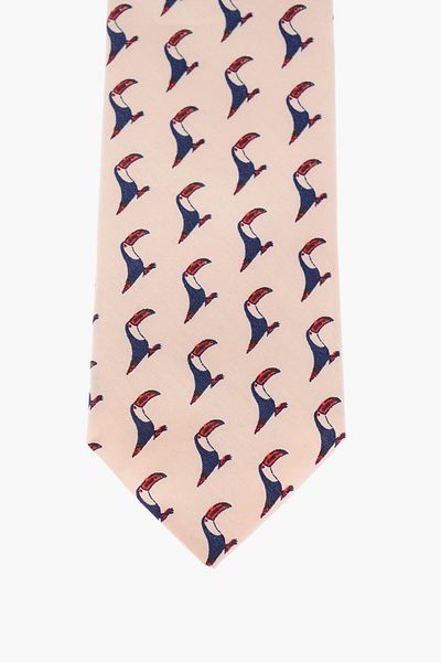 Corneliani Cc Collection Printed Cotton New Standard Tie