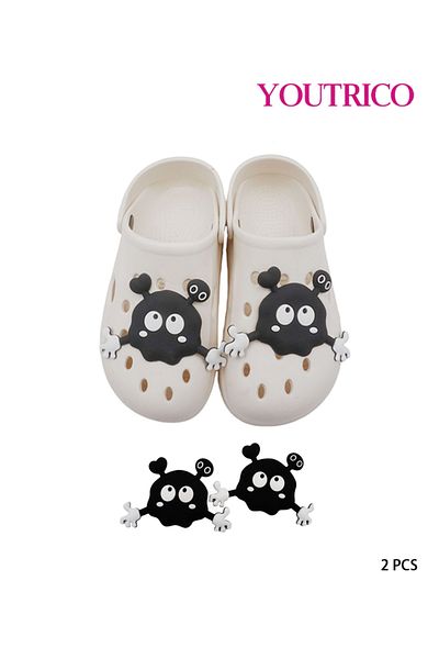 Youtrico 2pcs Shrugging Coal Ball Jibbitz Charms For Crocs - Slipper Ornament