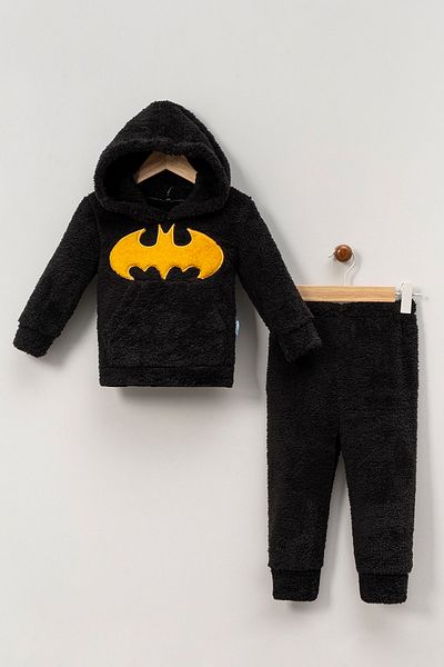 Teddy Pie Bat Pattern Hooded Children's Bottom Top Set