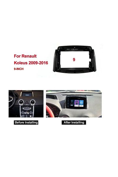 ideal STORE idealSTORE 9 Navigation Frame with Wiring and Canbus Module Compatible Renault Koleos 2008-2016, Matte Type