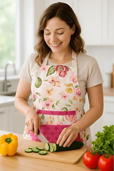 MODALİN Towel Kitchen Apron Practical Use Apron