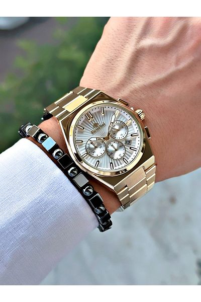 Bentini Men's Wrist Watch – Functional, Steel Band, Waterproof, 2-Year Warranty